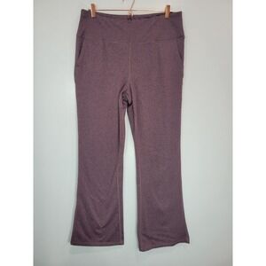 Gaiam Women's Purple Heathered Bootcut Yoga Pants Flared Size XXL